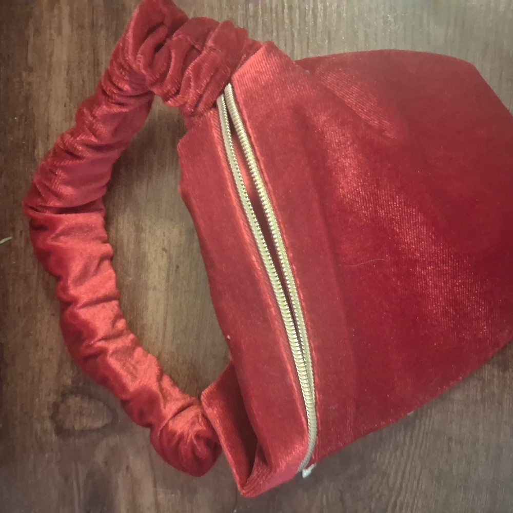 Stylish Red Velvet Handbag